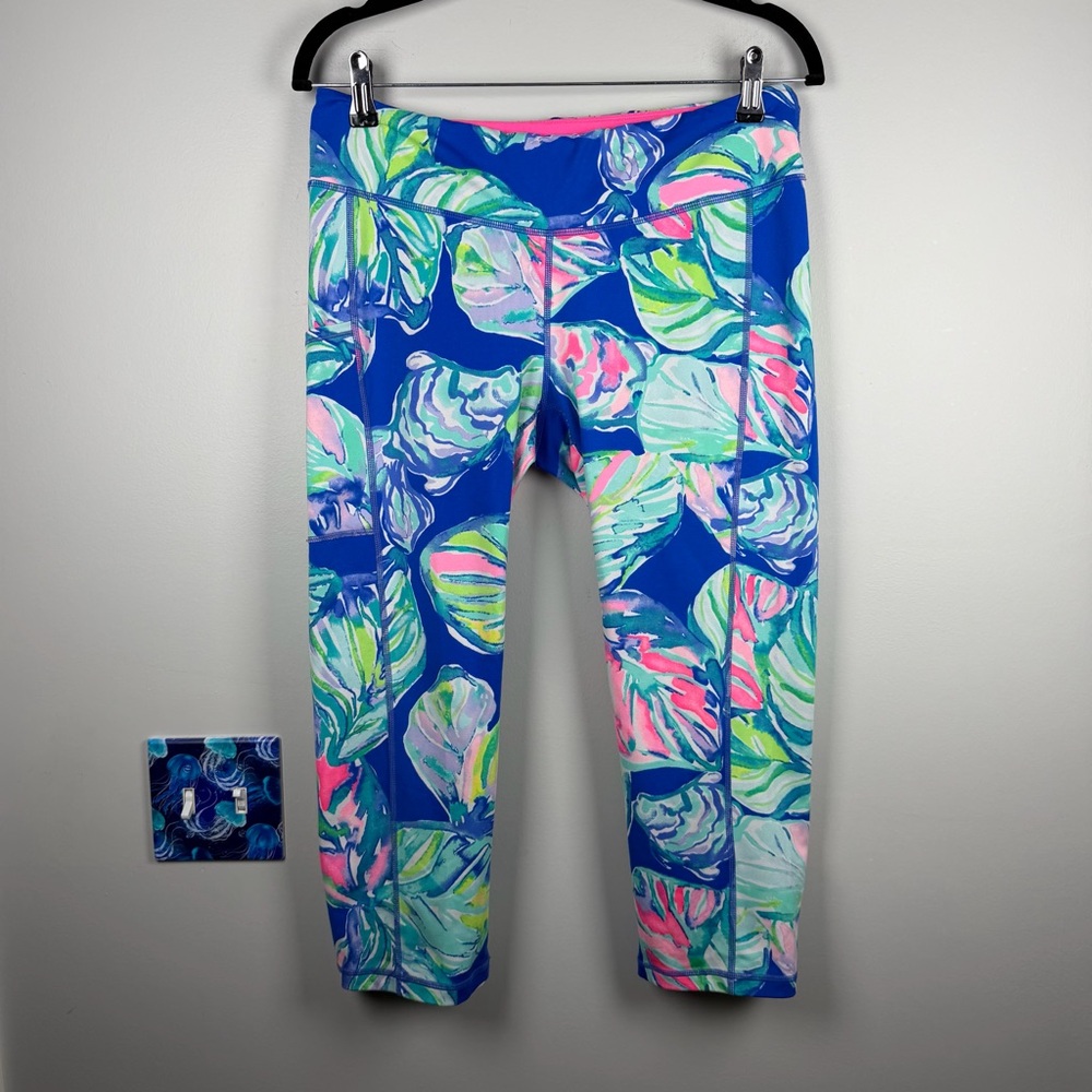 Lilly Pulitzer Casa Del Sol UPF Weekender Cropped Leggings Workout Large